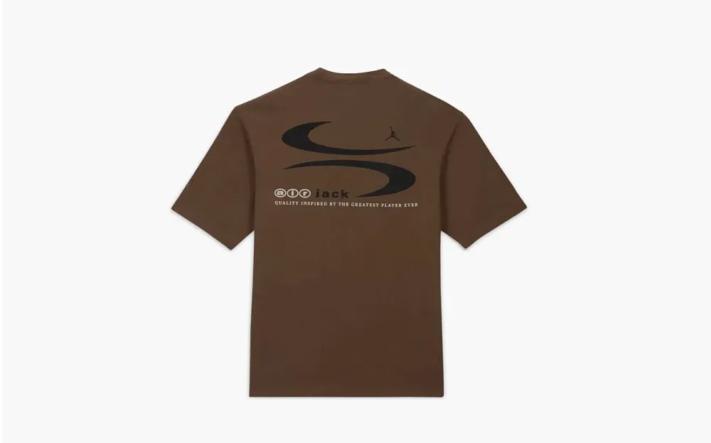 Jordan x Travis Scott T-shirt Men's Horsehair Brown Horsehair