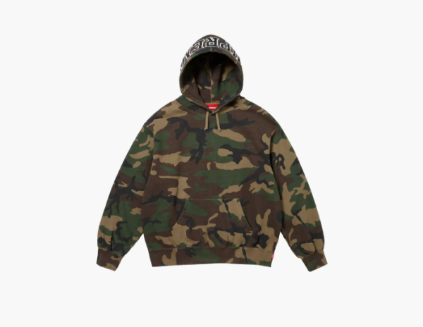 Supreme Team 94 Hooded Sweatshirt Woodland Camo 