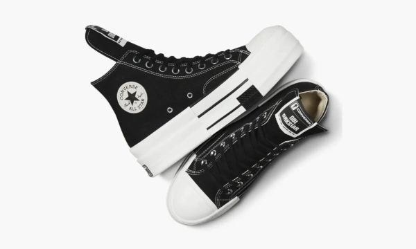 Rick Owens X Converse Drkshdw Chuck Taylor All Star Dbl Drkstar HI Black 