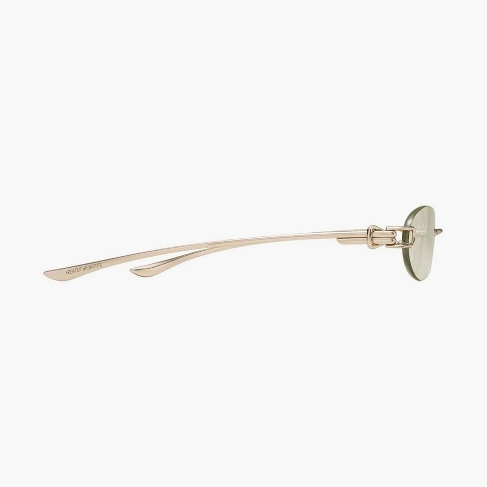 Gentle Monster Musubi 031 Sunglasses Gold / Green