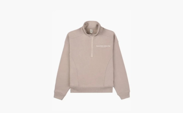 Sporty & Rich Athletic Club Cotton Sweatshirt Taupe 