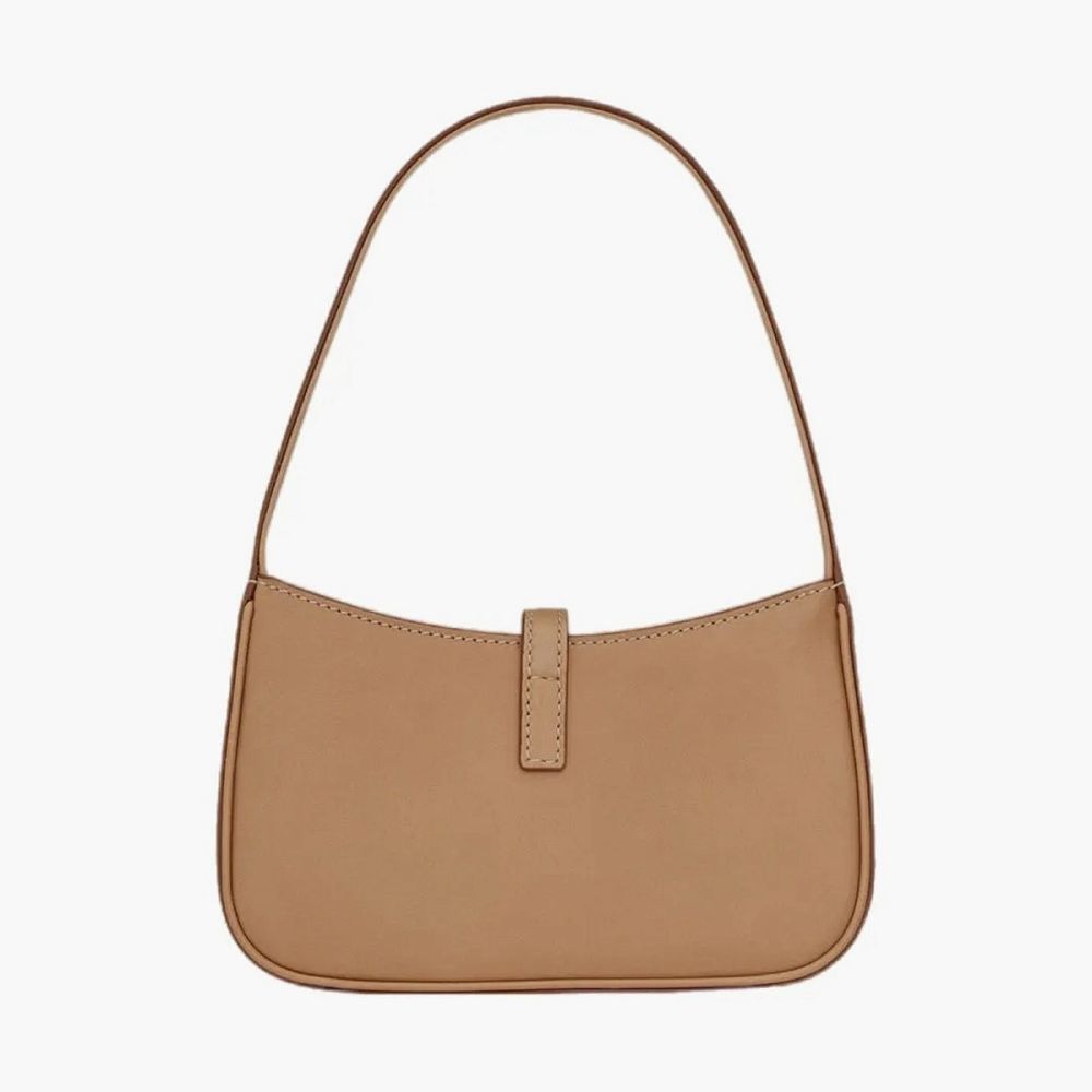 Saint Laurent Le 5 À 7 Mini Smooth Leather Hobo Bag Brown