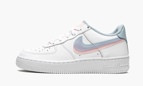 Air Force 1 LV8 GS Double Swoosh - White / Blue / Pink 
