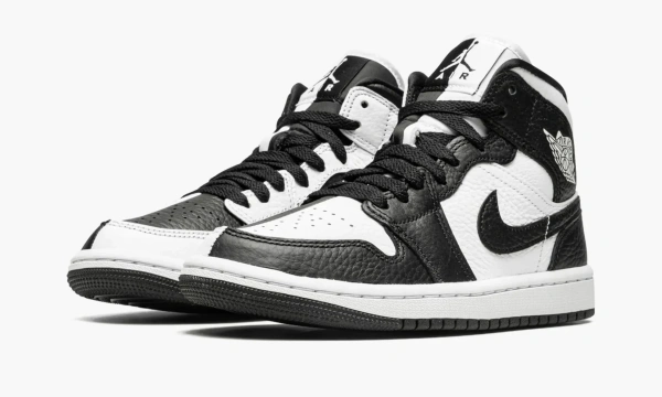 Air Jordan 1 Mid Split WMNS Black White 