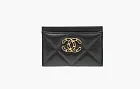 Chanel СС Logo Calfskin Leather Cardholder Black