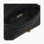 Miu Miu Crystal Cloque Nappa Leather Shoulder Bag "Black" 