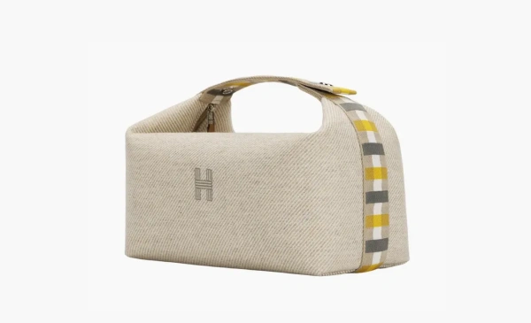 HERMES Bride-a-Brac Canvas Canvas Bag Toiletry Bag White 