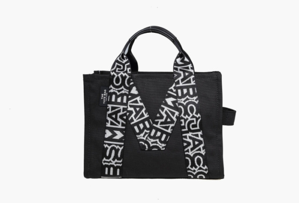 Marc Jacobs Tote Bag Cotton Canvas Black 