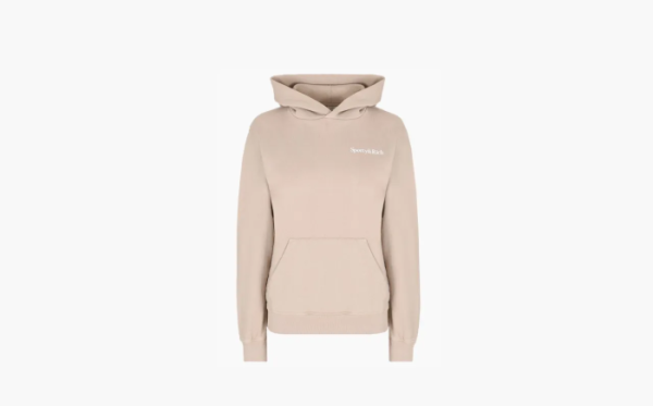 Sporty & Rich Health Is Wealth Cotton Hoodie Taupe 