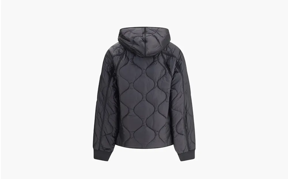 C.P. Company Quilted Jacket With A Hood Blue