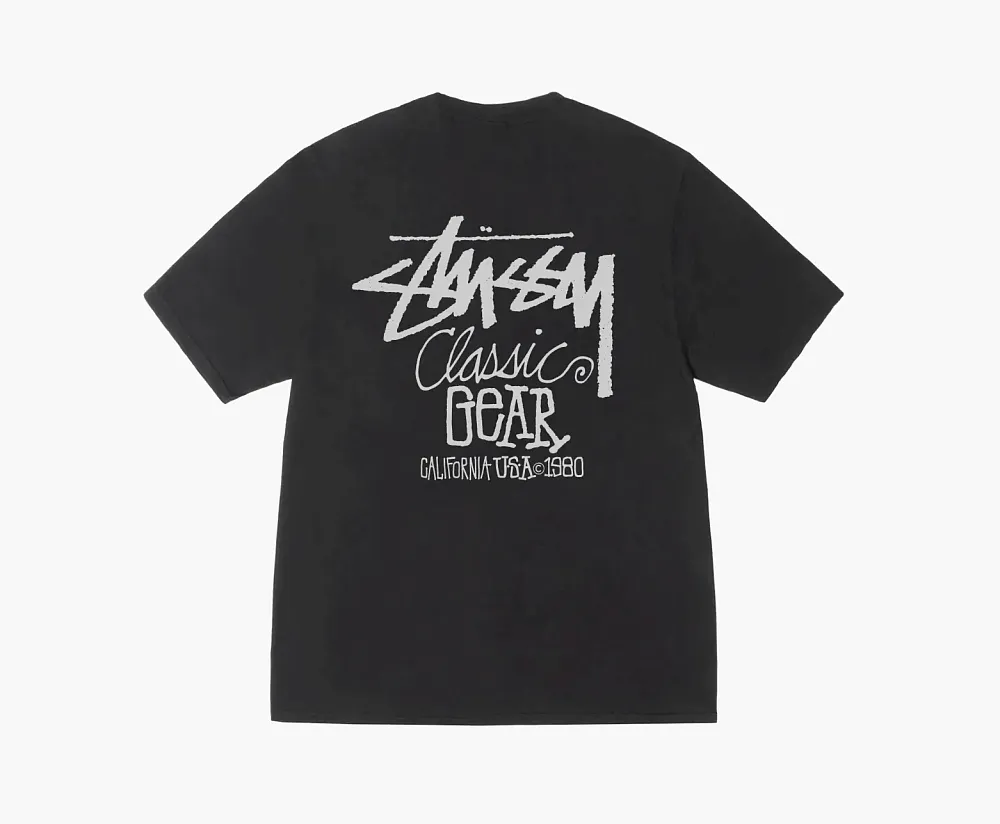 Stussy Classic Gear Pigment Dyed Tee Black