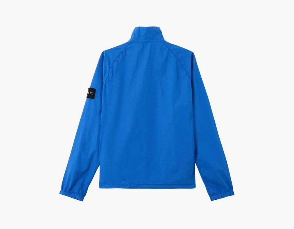 Stone Island Stretch Cotton Tela Paracadute Track Jacket Bright Blue