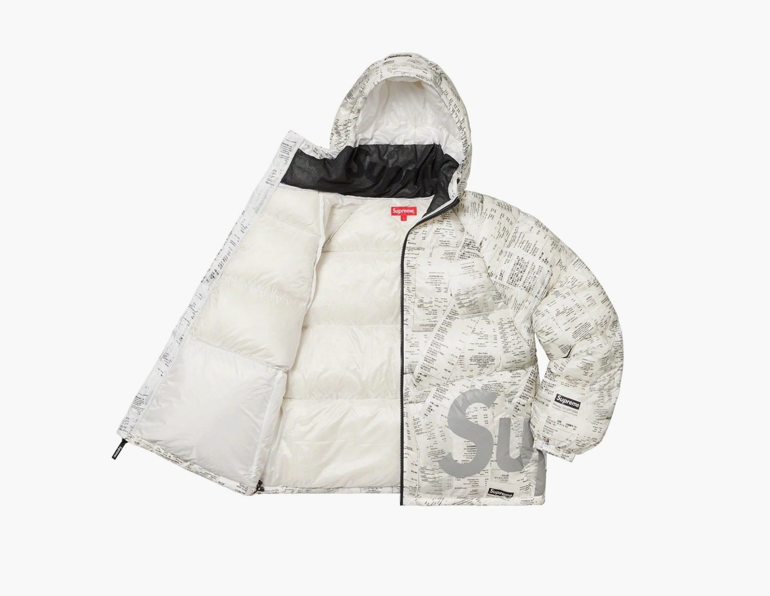 Supreme Hooded Down Jacket Receipts  Supreme Hooded Down Jacket Receipts