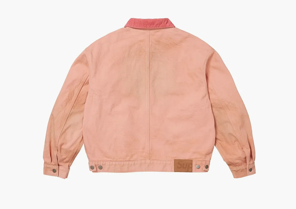 Supreme Distressed Selvedge Trucker Jacket Washed Pink