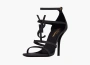 Saint Laurent Cassandra Sandals In Smooth Leather Black 