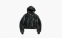 Acne Studios Hooded Faux Leather Jacket Black 
