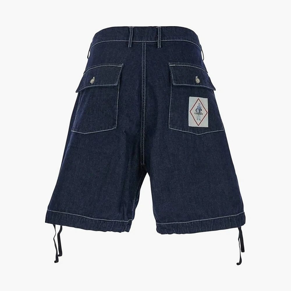 C.P. Company Logo Patch On The Back Shorts Denim