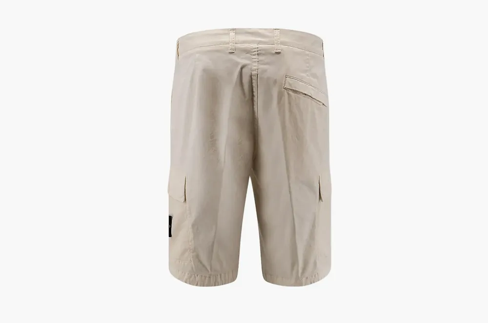 Stone Island Organic Cotton Bermuda Shorts Beige