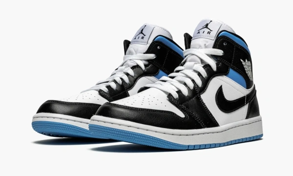 Air Jordan 1 Mid WMNS Black / White / University Blue 