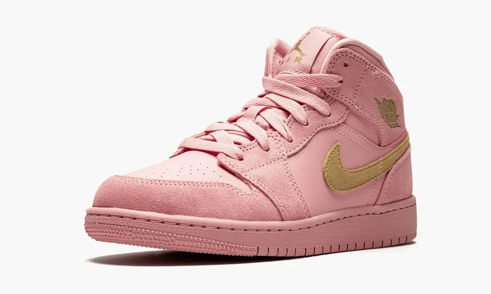 Air Jordan 1 Mid SE GS Coral Gold