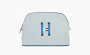 HERMES Bolide handbag in Cotton "Cyan Blue & Gray" 