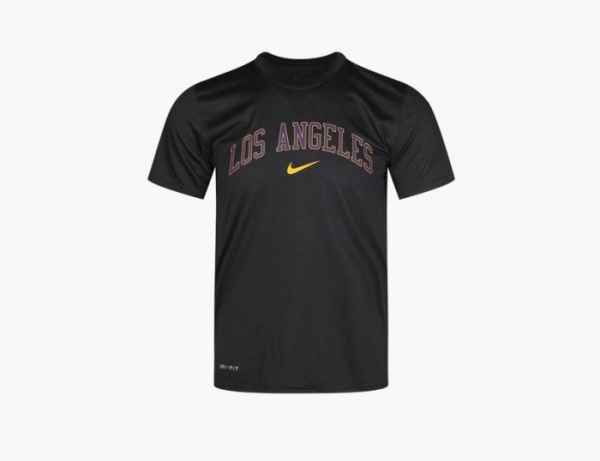 Nike x Los Angeles Lakers NBA Basketball Training Quick Dry Short Sleeve Black   Nike x Los Angeles Lakers NBA Basketball Training Quick Dry Short Sleeve Black