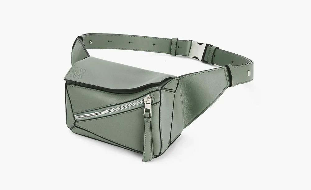 Loewe Mini Puzzle Bumbag Classic Calfskin Green