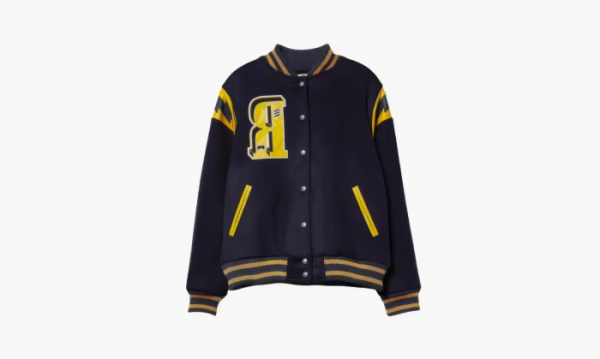 RHUDE American Spirit Lighting Bomber Jacket Navy Mustard Yellow 