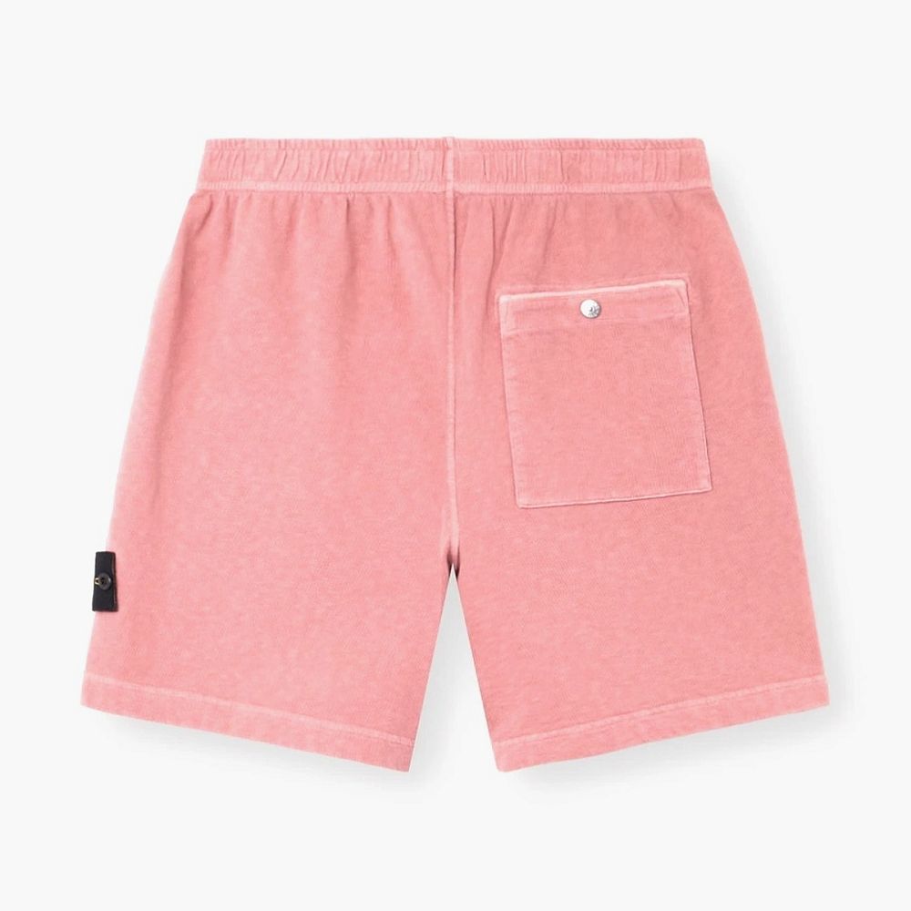Stone Island Malfile Fleece Jogger Shorts Oleander