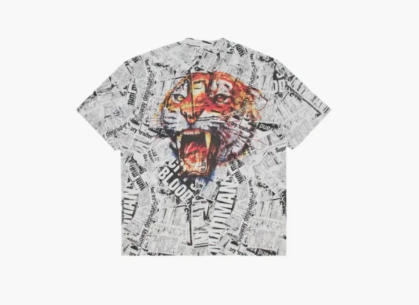 Supreme Newspaper Short-Sleeve Top White  Supreme Newspaper Short-Sleeve Top White