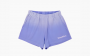 Sporty & Rich Serif Logo Embroidered Disco Shorts Dip Dye WMNS "Blue/White" 