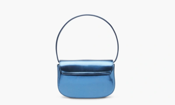 Diesel 1DR Shoulder Bag Mirrored Leather Blue 