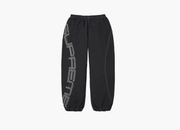 Supreme  Spellout Embroidered Track Pant  Black 