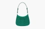 Prada Cleo Satin Bag Crystals Green 