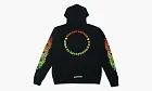 Chrome Hearts Floral Sleeve Gradient Made In Hollywood Hoodie Black / Gradient