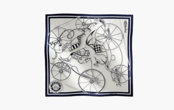 Hermes Silk Scarf Navy 