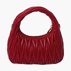 Miu Miu Wander Matelasse Nappa Leather Hobo Bag Red