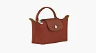Longchamp Le Pliage Green Handle Pouch Chestnut