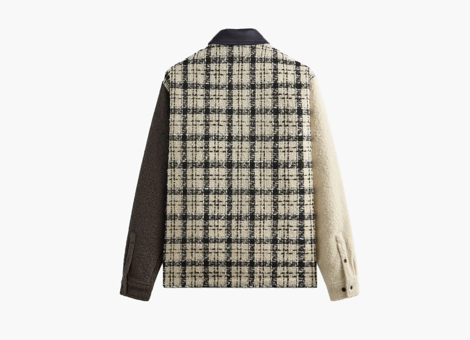 Kith Mixed Tweed Boxy Collared Overshirt Sandrift 