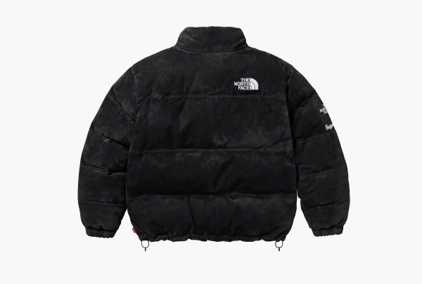 Supreme x The North Face Suede Nuptse Jacket Black 