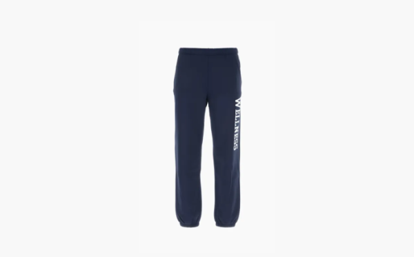 Sporty & Rich Logo-Print Tapered Trousers Blue 