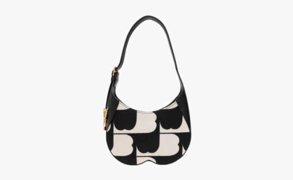 Burberry Small Chess Shoulder Bag Black White 