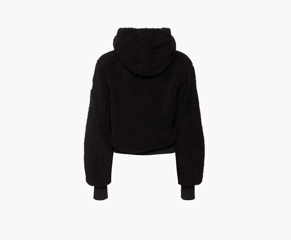 Alo Yoga Foxy Sherpa Hooded Jacket Black
