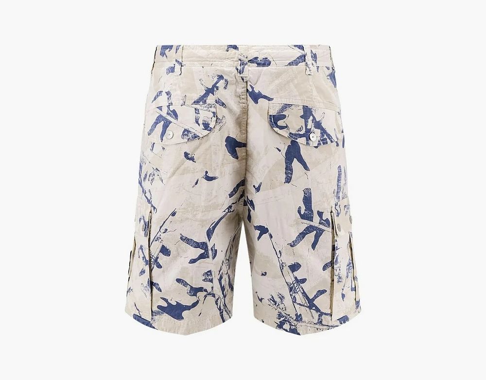 Stone Island Scan Camo Cargo Shorts Beige