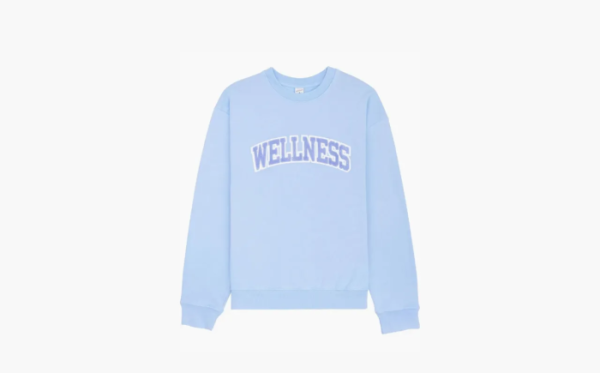 Sporty & Rich Wellness Cotton Sweatshirt Blue 