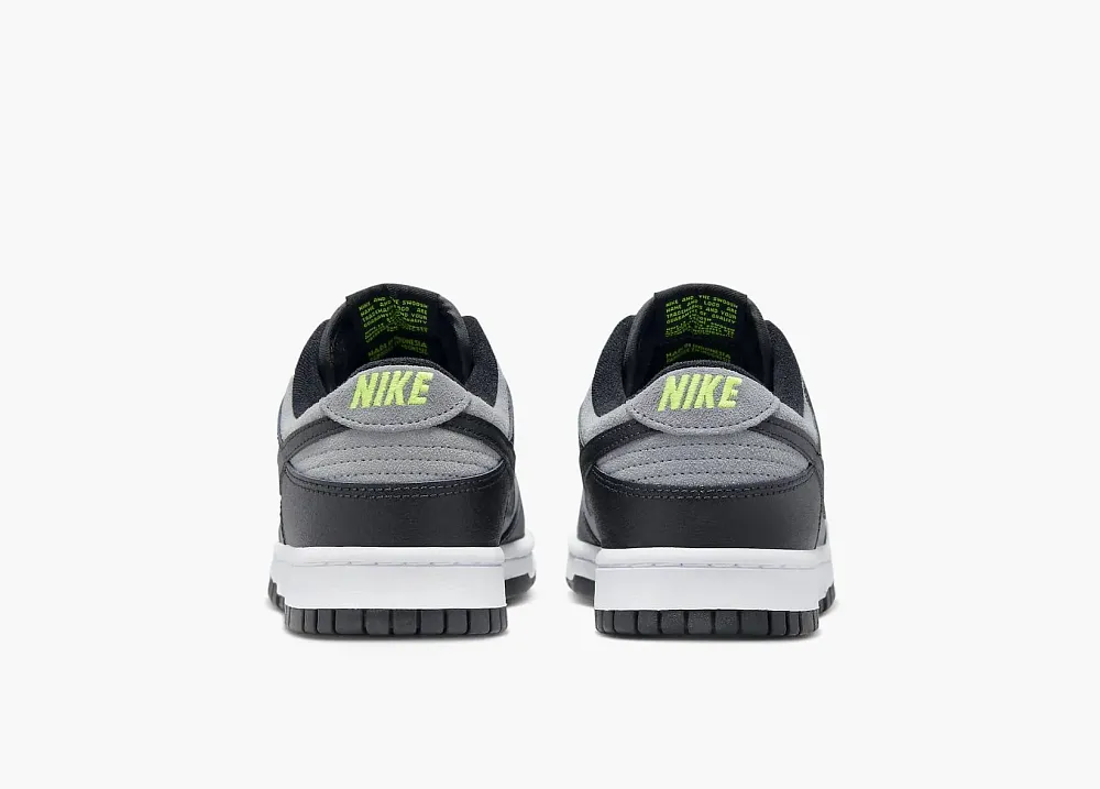 Nike Dunk Low Black Cool Grey Volt Mini Swoosh