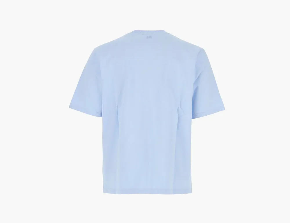 Ami Paris Ami De Coeur Tonal Boxy Fit T-Shirt Sky Blue