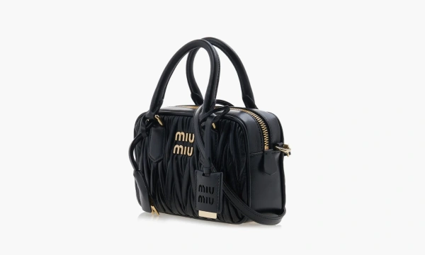 Miu Miu Matelassé Nappa Leather Arcadie Bag Black 