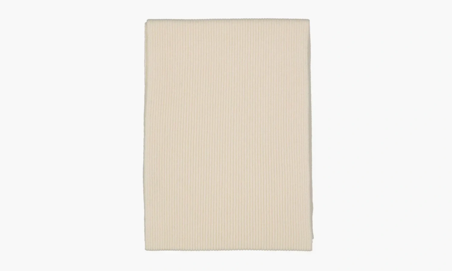 Stone Island Junior Logo Patch Ribbed Knit Scarf Cream White 