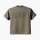 Yeezy x Gap x Balenciaga Dove Padded Heavy Fleece Tee «Washed Black» С плечами